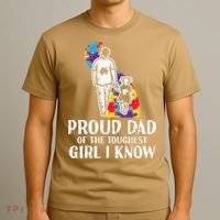Proud Dad Toughest Autism Awareness Daddy Papa T-Shirt thumb 3