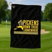 Pickens Down There Somewhere George Pickens Football Lover Golf Towel thumb 1