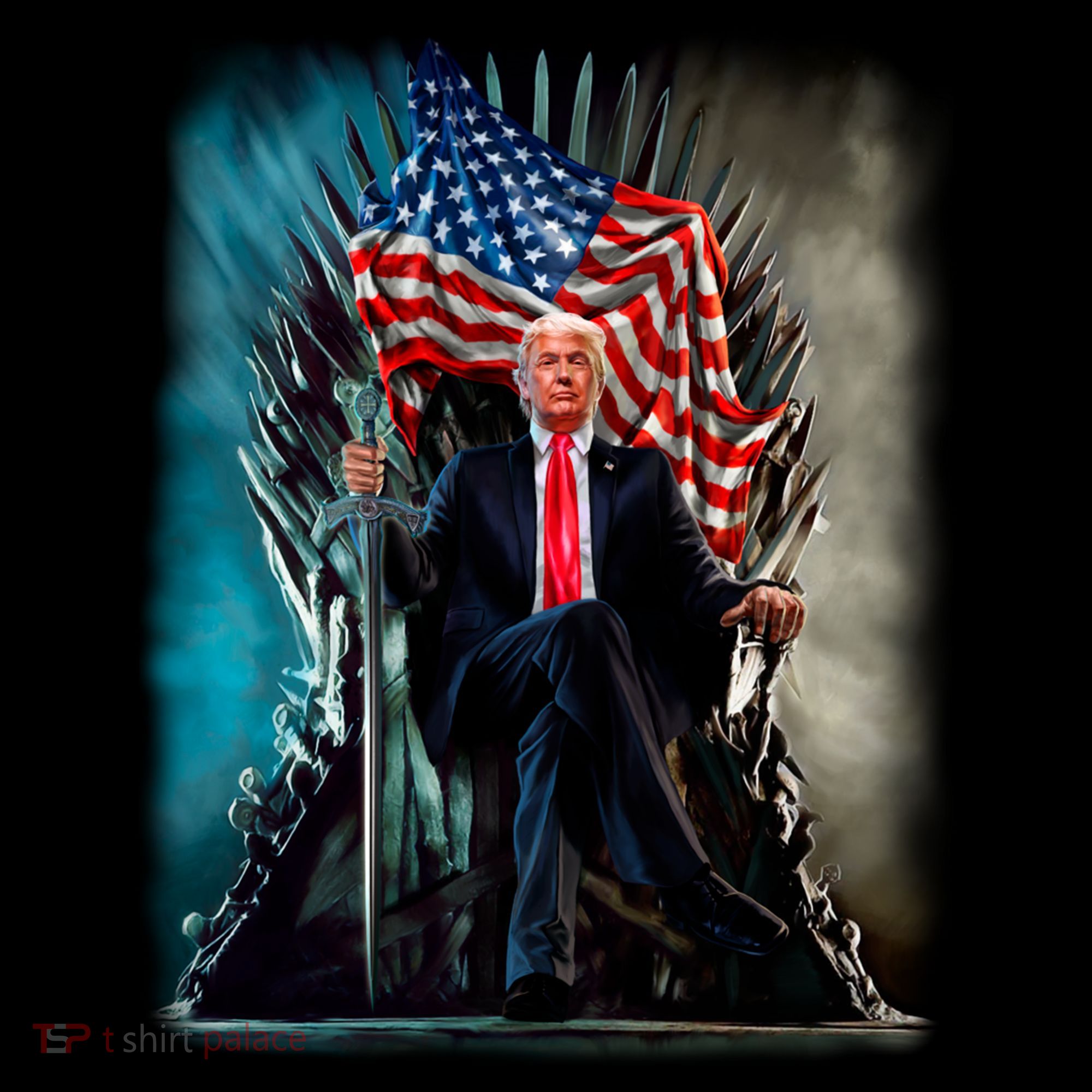 President Donald Trump Sitting On United States Throne Meaningful Gift Coffee Mug