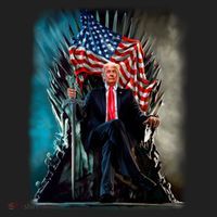 President Donald Trump Sitting On United States Throne Meaningful Gift Beanie thumb 2