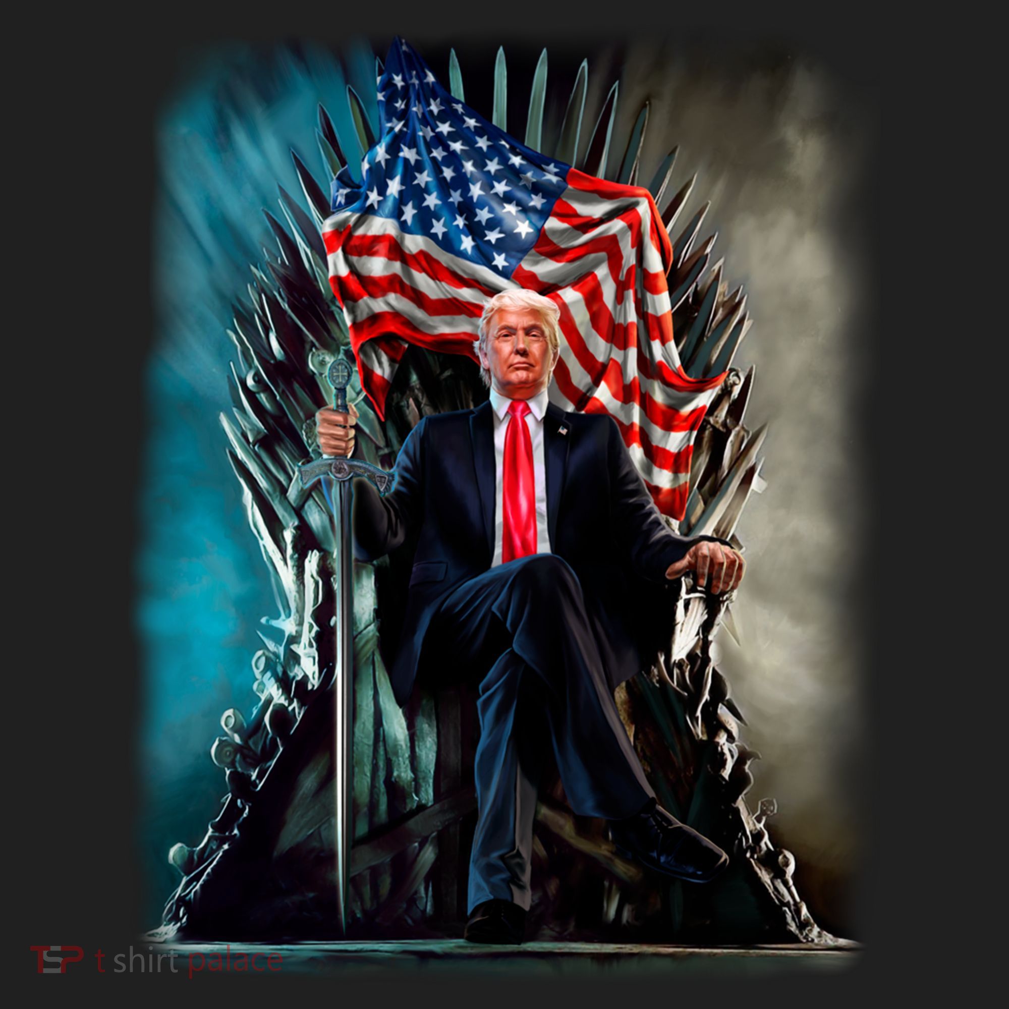 President Donald Trump Sitting On United States Throne Meaningful Gift Beanie