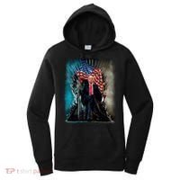 President Donald Trump Sitting On United States Throne Meaningful Gift Women's Hoodie thumb 0