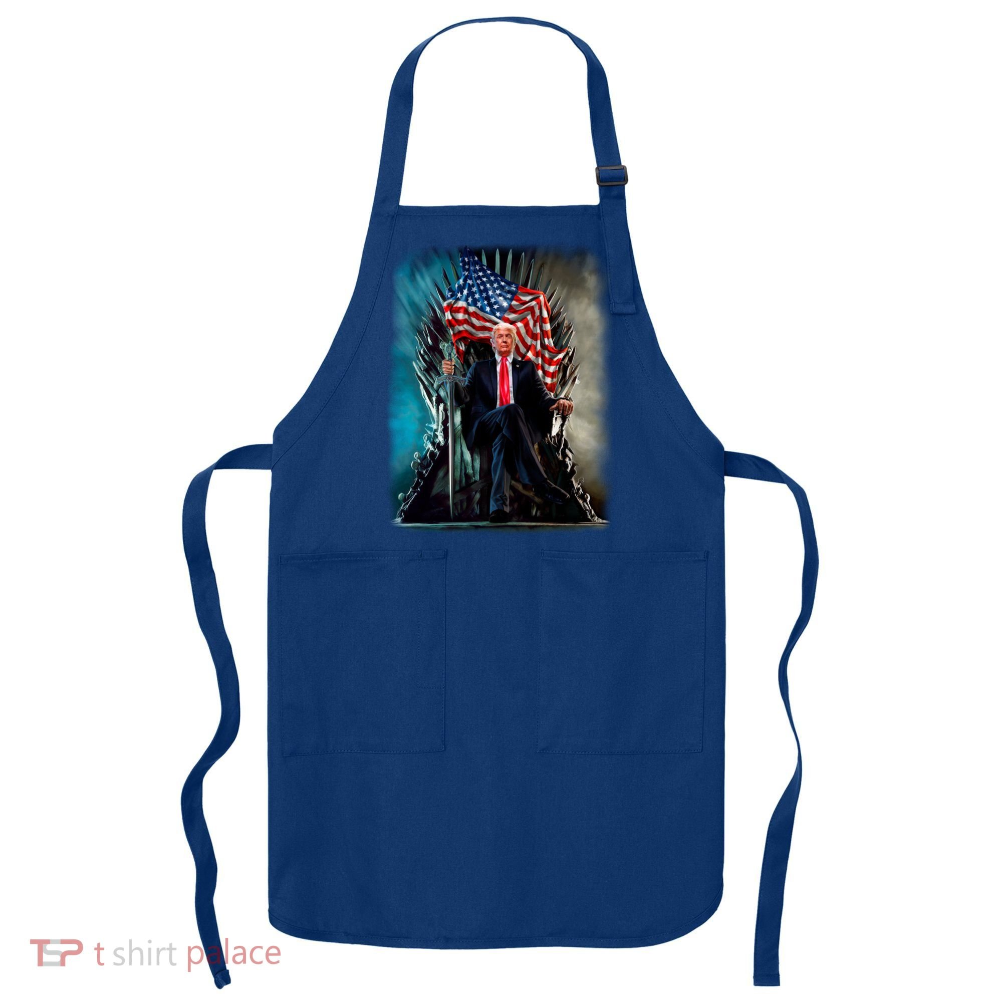 President Donald Trump Sitting On United States Throne Meaningful Gift Apron