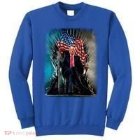 President Donald Trump Sitting On United States Throne Meaningful Gift Sweatshirt thumb 0