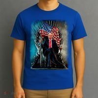 President Donald Trump Sitting On United States Throne Meaningful Gift T-Shirt thumb 3