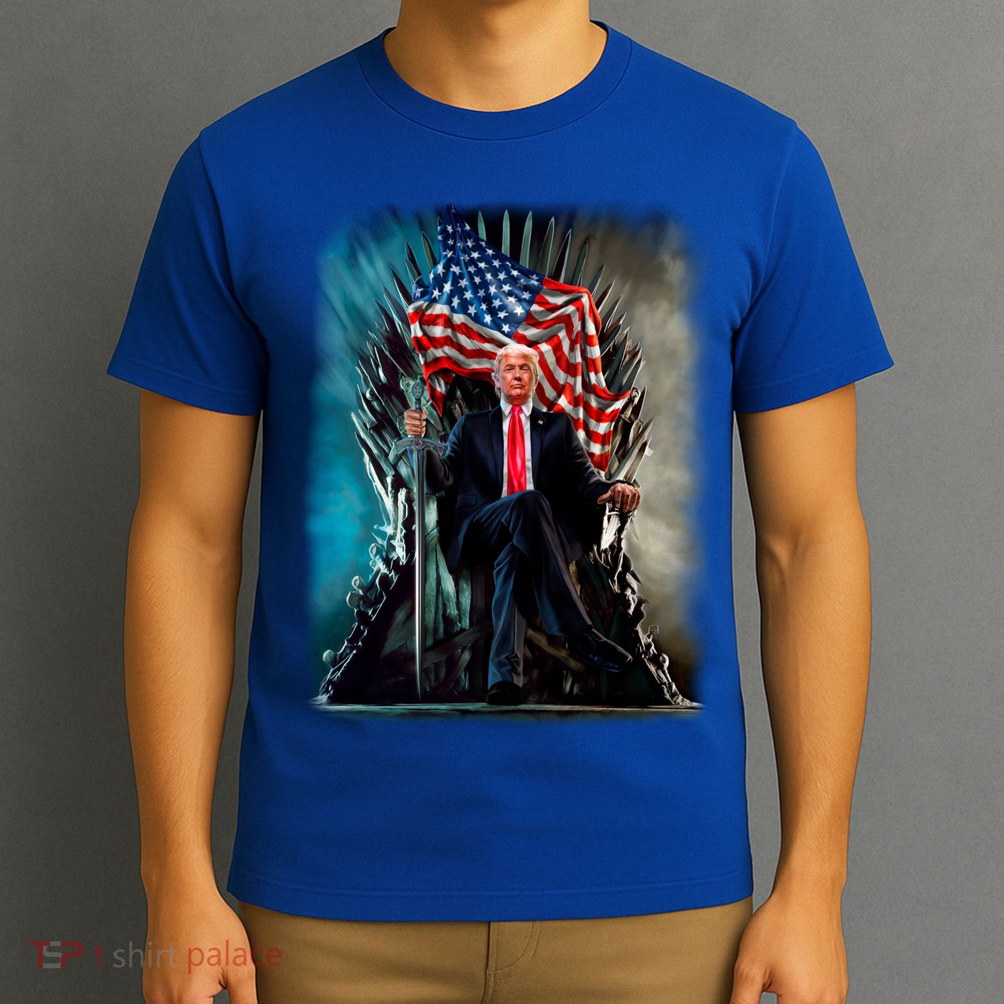 President Donald Trump Sitting On United States Throne Meaningful Gift T-Shirt