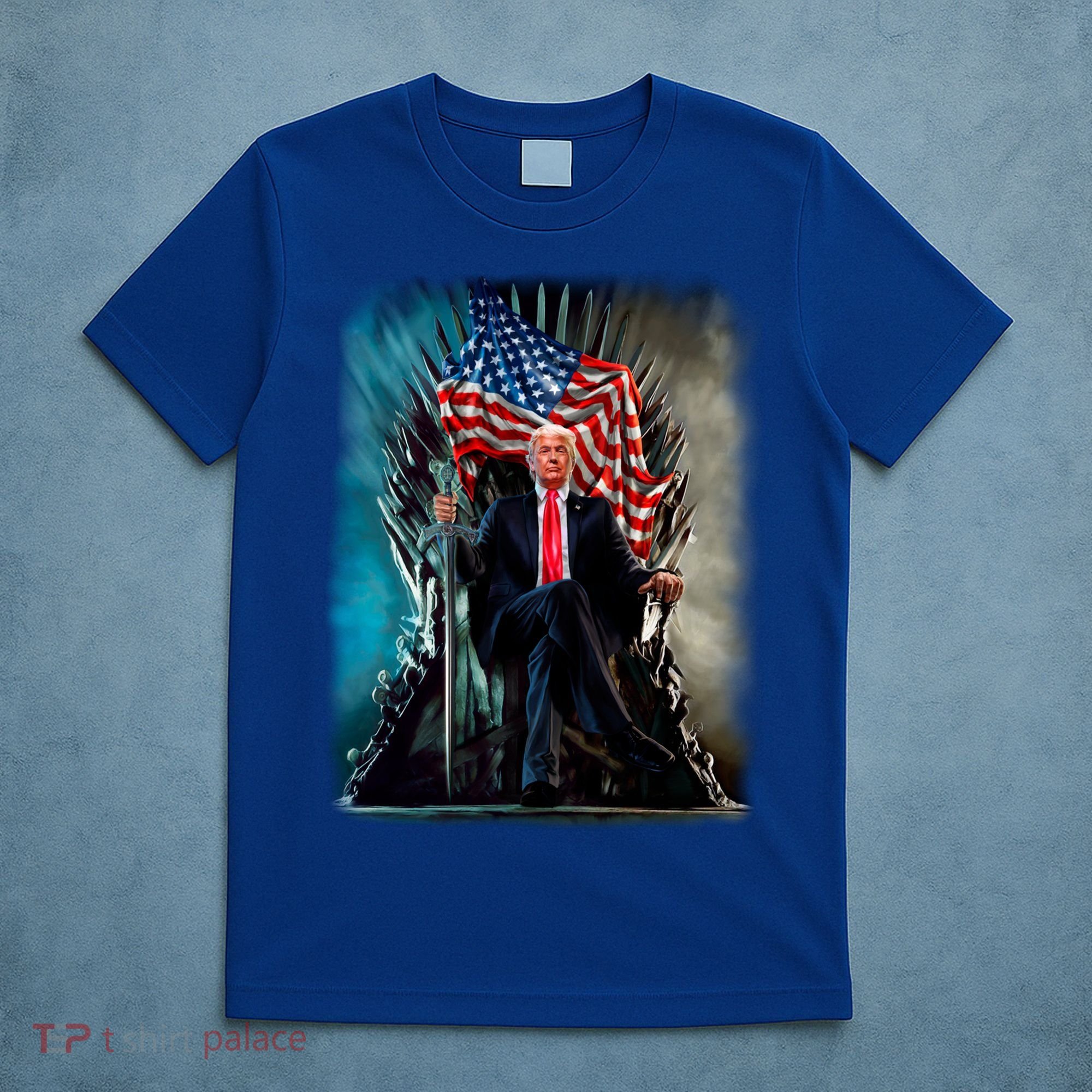 President Donald Trump Sitting On United States Throne Meaningful Gift T-Shirt