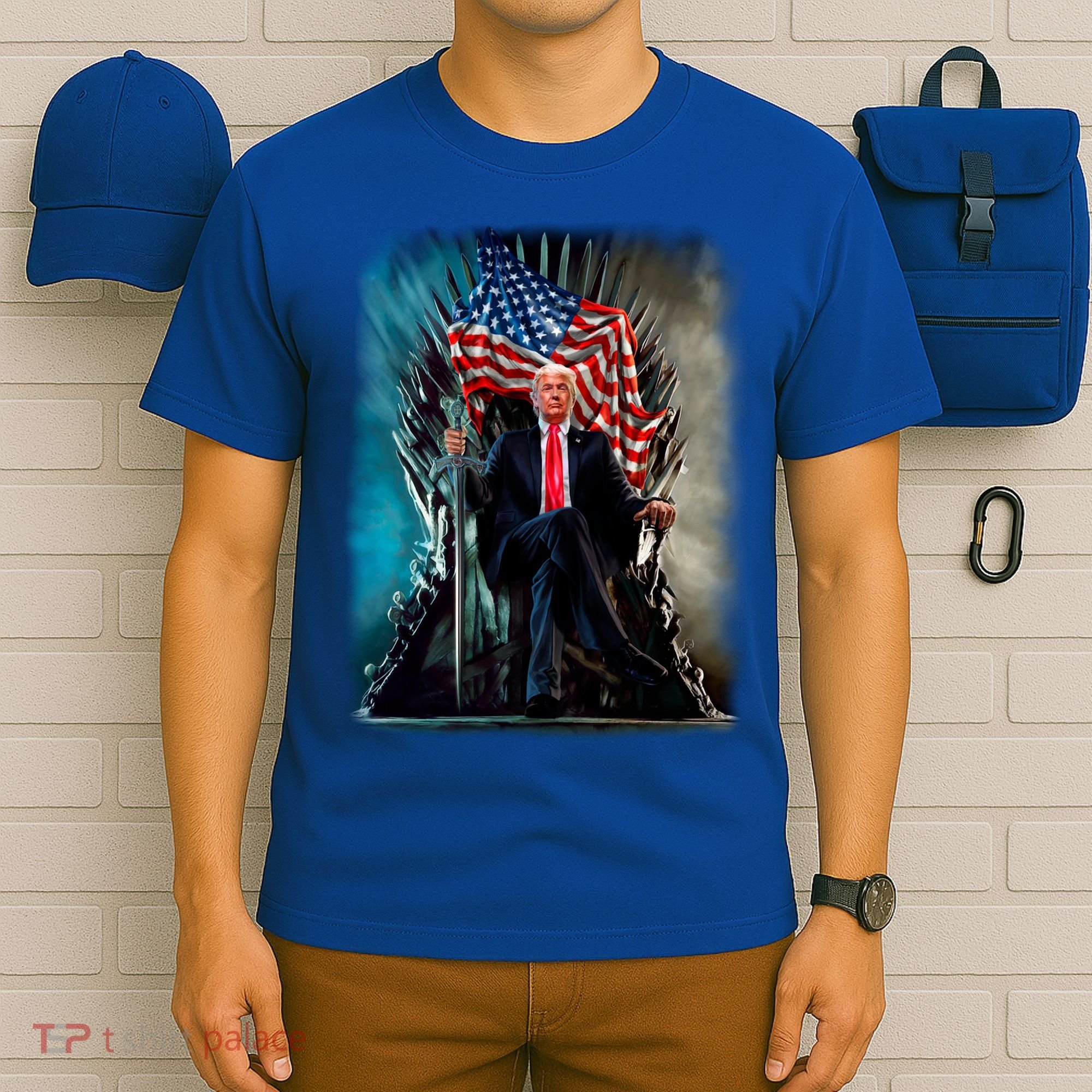 President Donald Trump Sitting On United States Throne Meaningful Gift T-Shirt