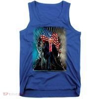 President Donald Trump Sitting On United States Throne Meaningful Gift Tank Top thumb 0