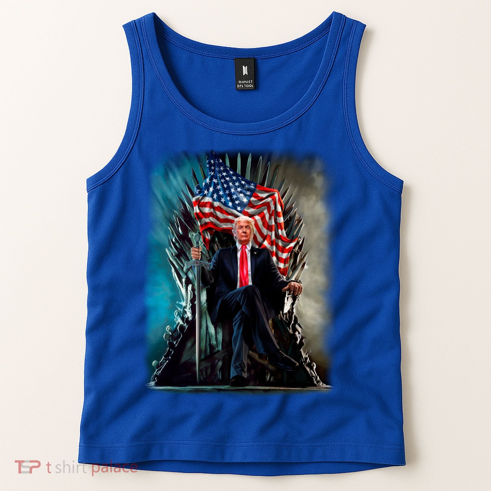 President Donald Trump Sitting On United States Throne Meaningful Gift Tank Top