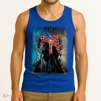 President Donald Trump Sitting On United States Throne Meaningful Gift Tank Top thumb 3
