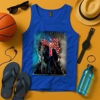 President Donald Trump Sitting On United States Throne Meaningful Gift Tank Top thumb 4