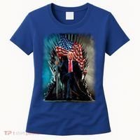 President Donald Trump Sitting On United States Throne Meaningful Gift Women's T-Shirt thumb 0