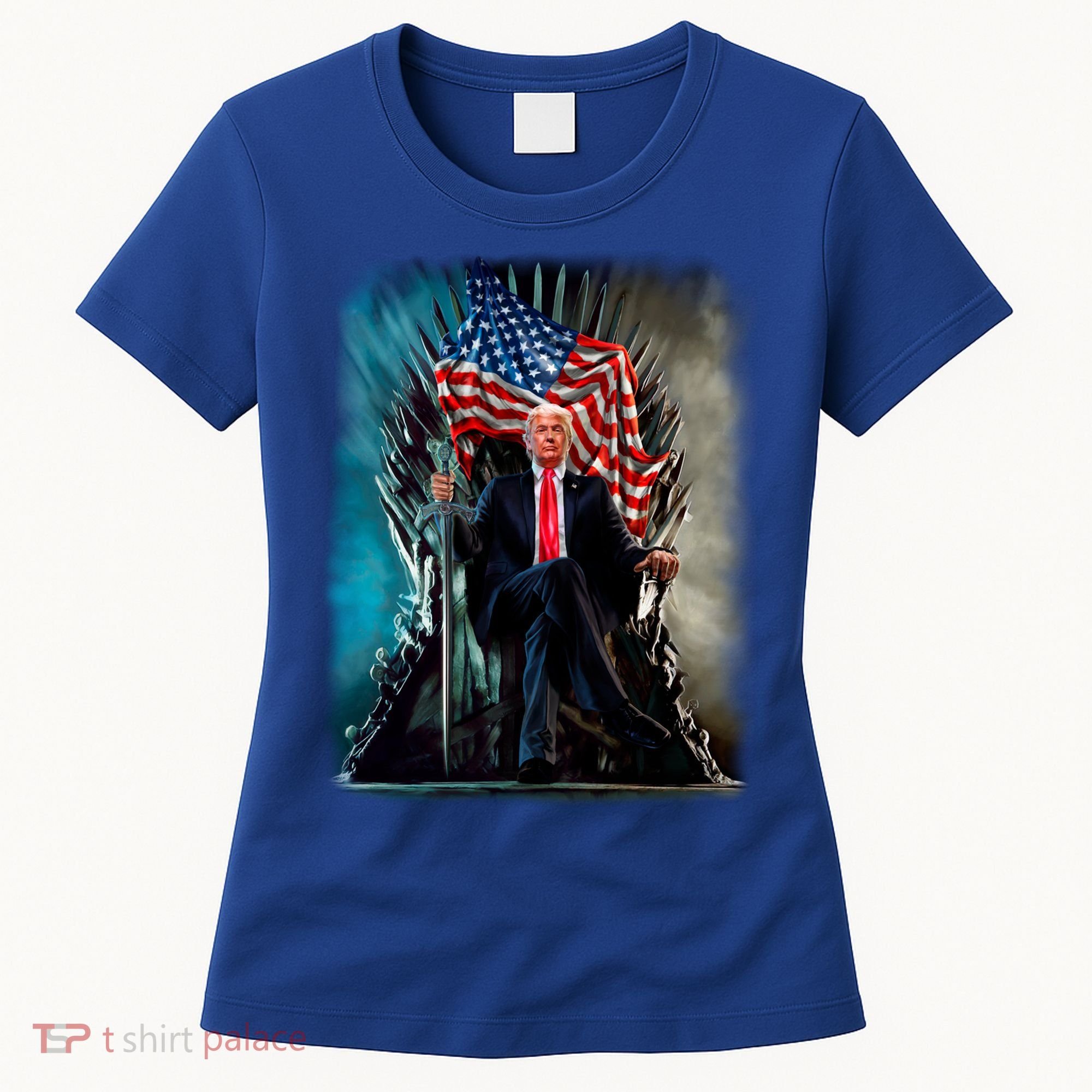 President Donald Trump Sitting On United States Throne Meaningful Gift Women's T-Shirt
