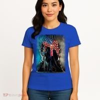 President Donald Trump Sitting On United States Throne Meaningful Gift Women's T-Shirt thumb 4