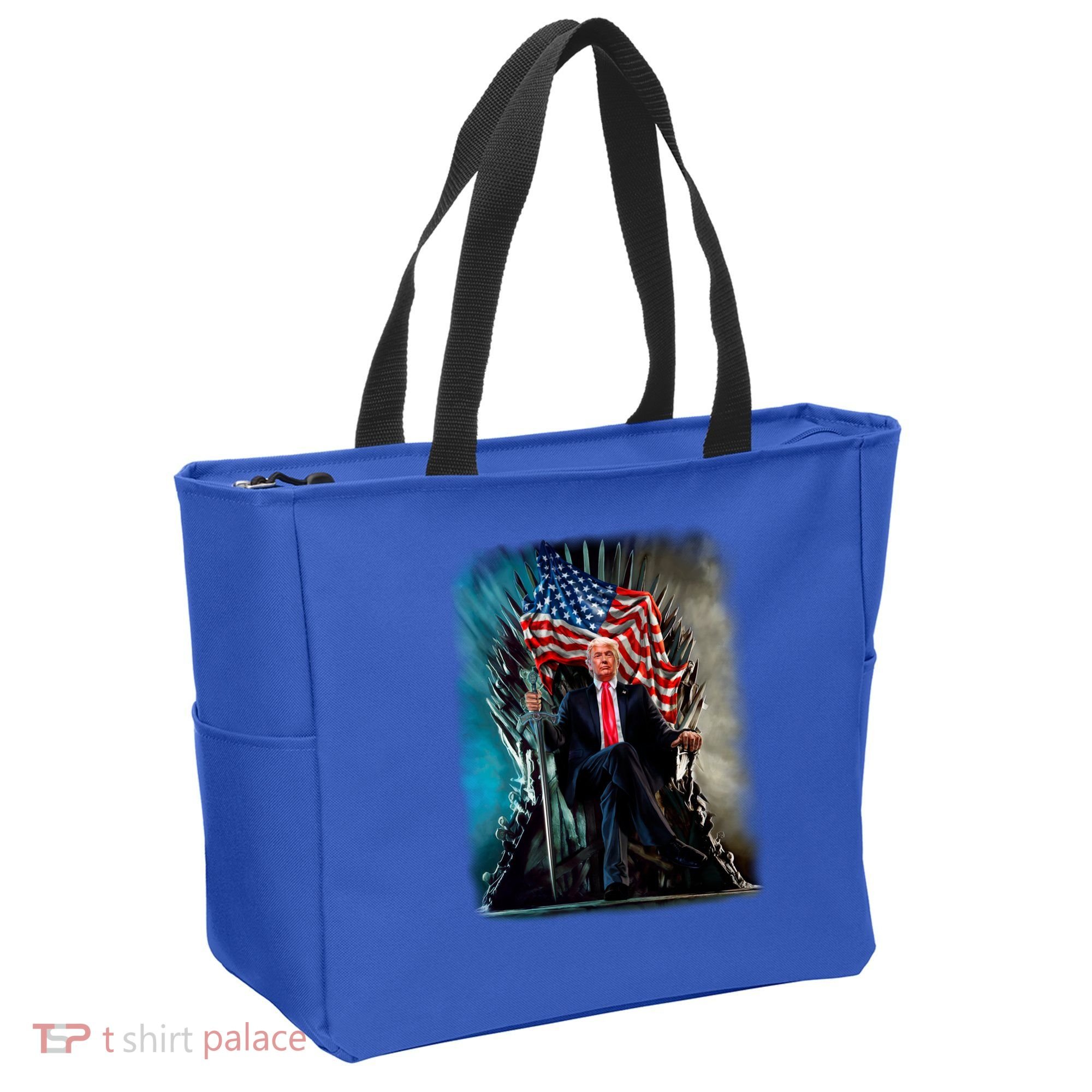 President Donald Trump Sitting On United States Throne Meaningful Gift Tote Bag