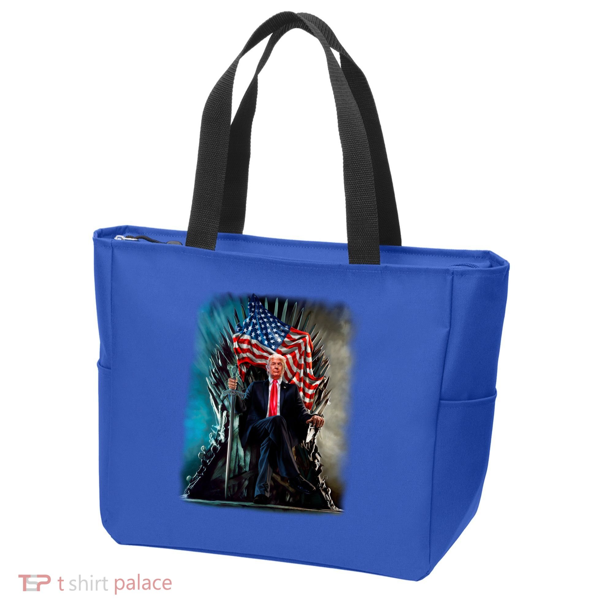 President Donald Trump Sitting On United States Throne Meaningful Gift Tote Bag
