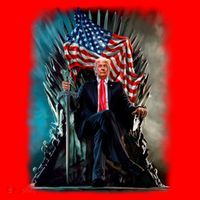 President Donald Trump Sitting On United States Throne Meaningful Gift Santa Hat thumb 1