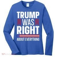 Pro Donald Trump Gift Trump Was Right About Everything Meaningful Gift Women's Long Sleeve Shirt thumb 0
