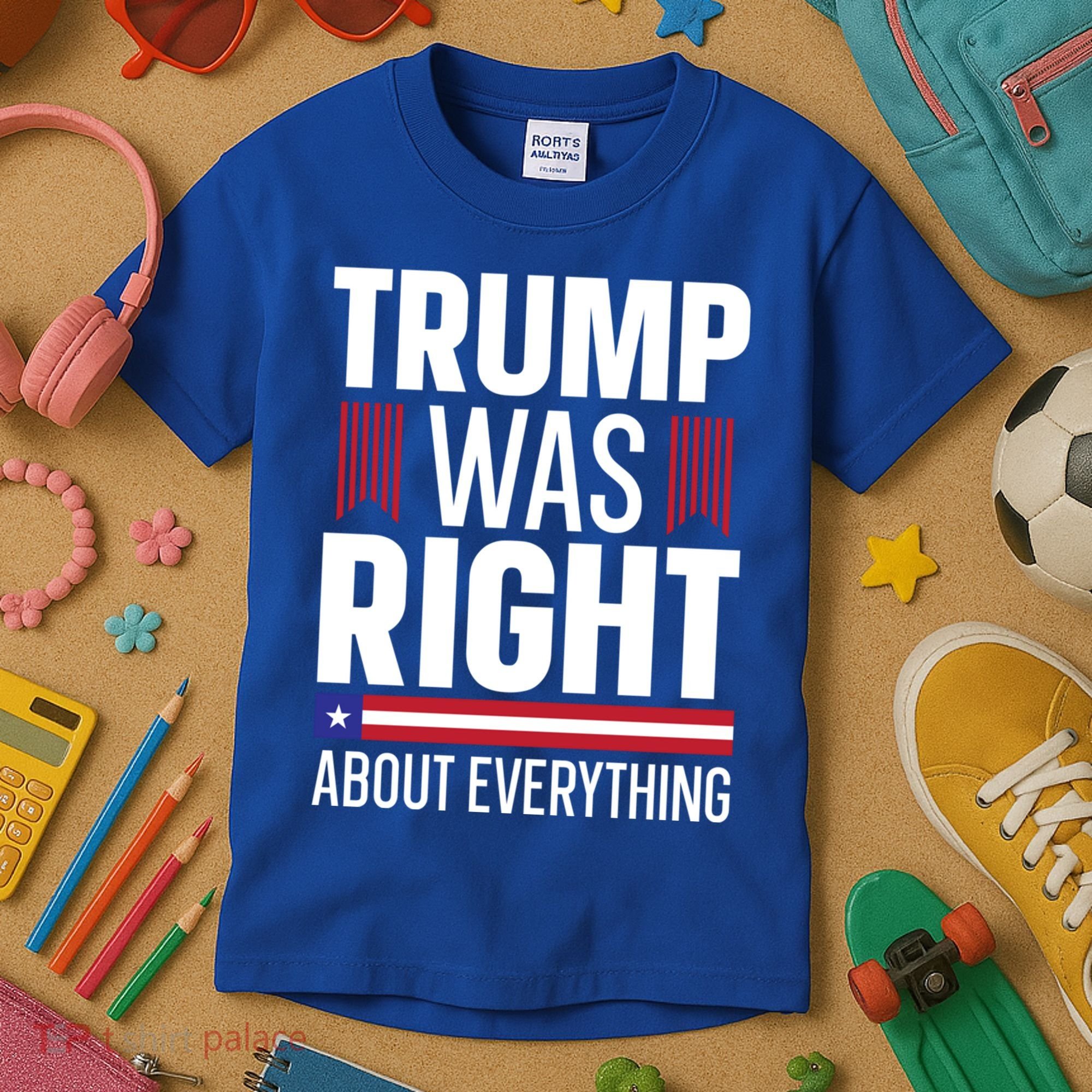 Pro Donald Trump Gift Trump Was Right About Everything Meaningful Gift Kids T-Shirt