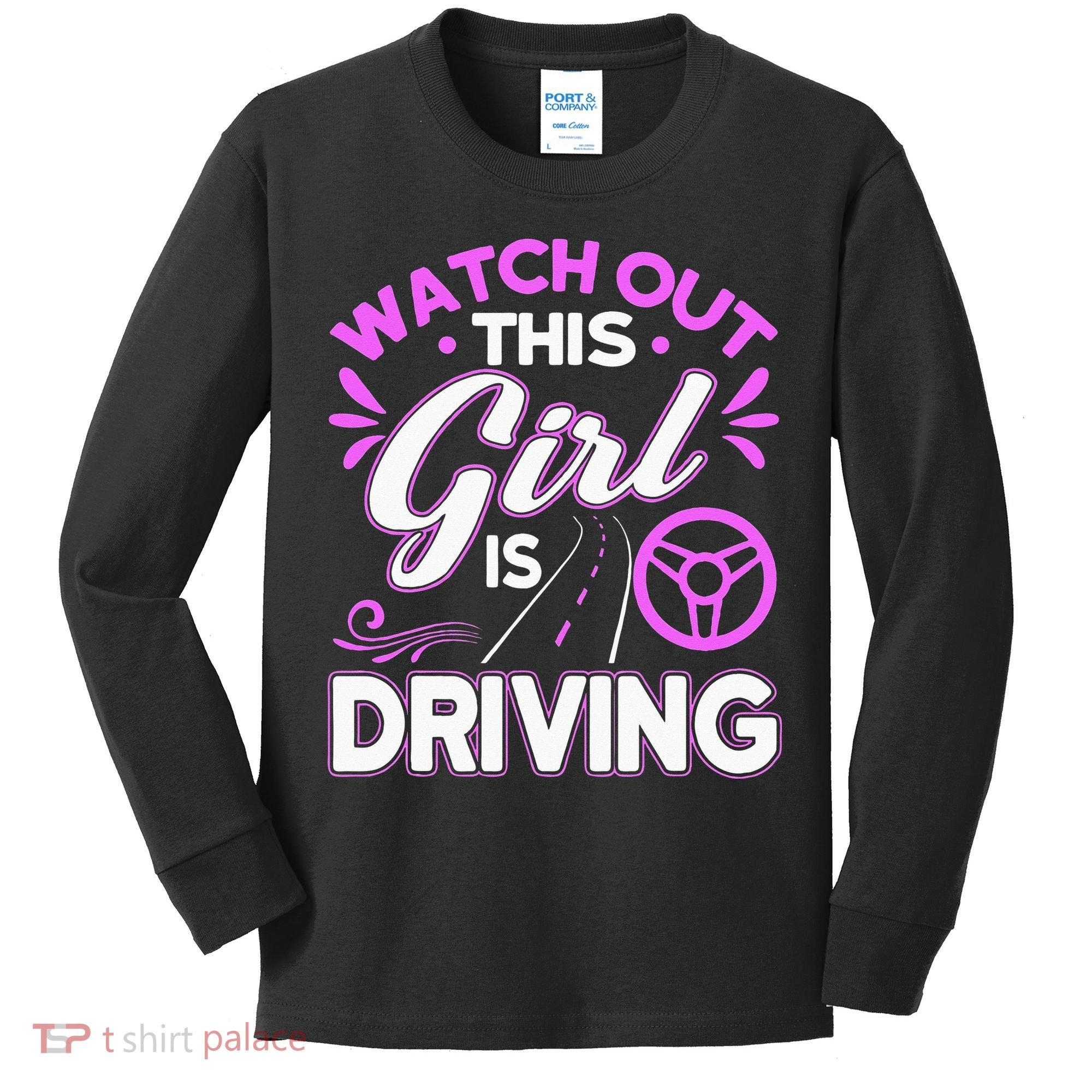Passed Drivers Test New Driving License Congratulations Teen Kids Long Sleeve Shirt