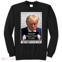 President Donald Trump Mugshot Never Surrender Sweatshirt thumb 0