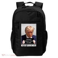 President Donald Trump Mugshot Never Surrender Backpack thumb 0