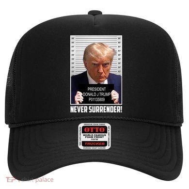 President Donald Trump Mugshot Never Surrender Hat