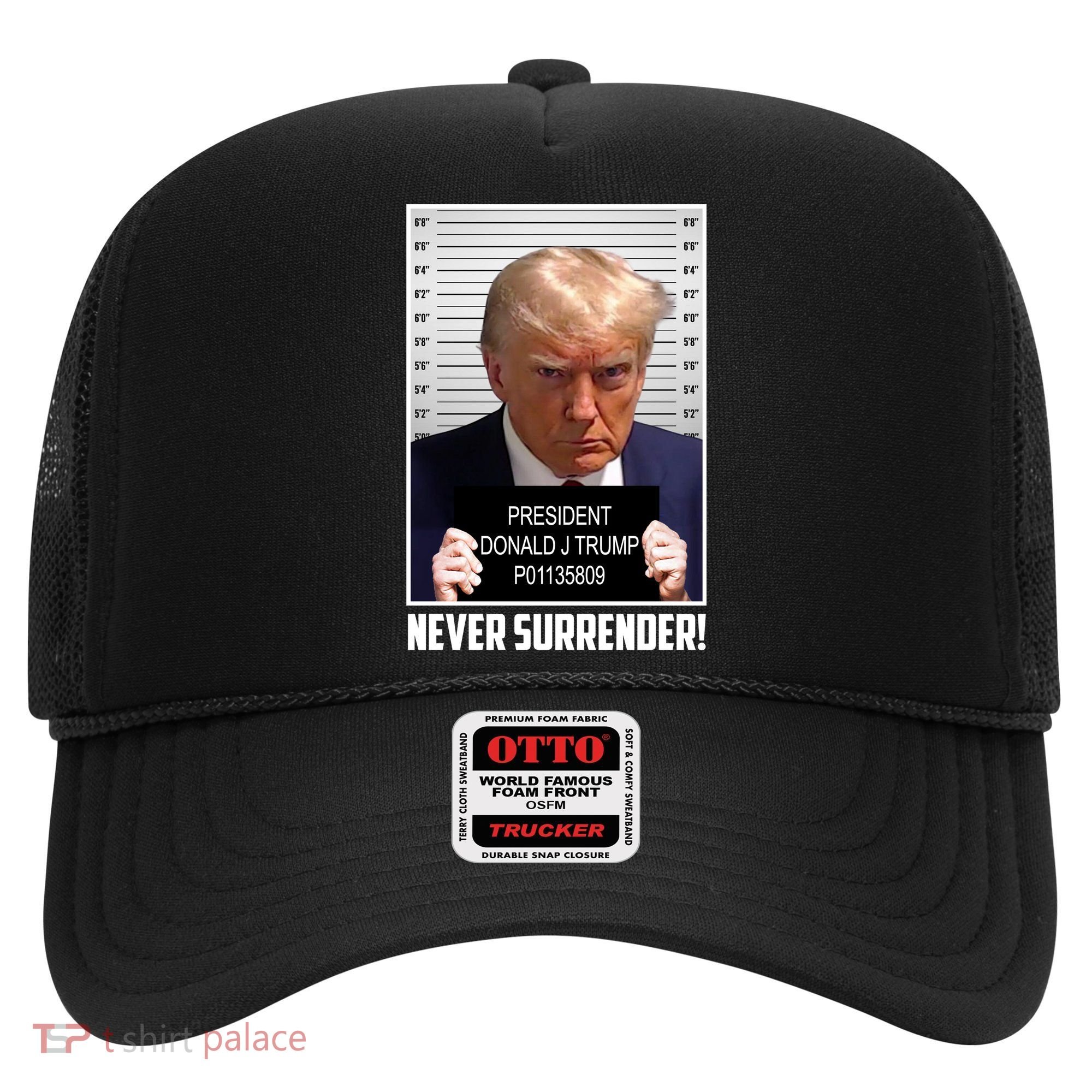 President Donald Trump Mugshot Never Surrender Hat