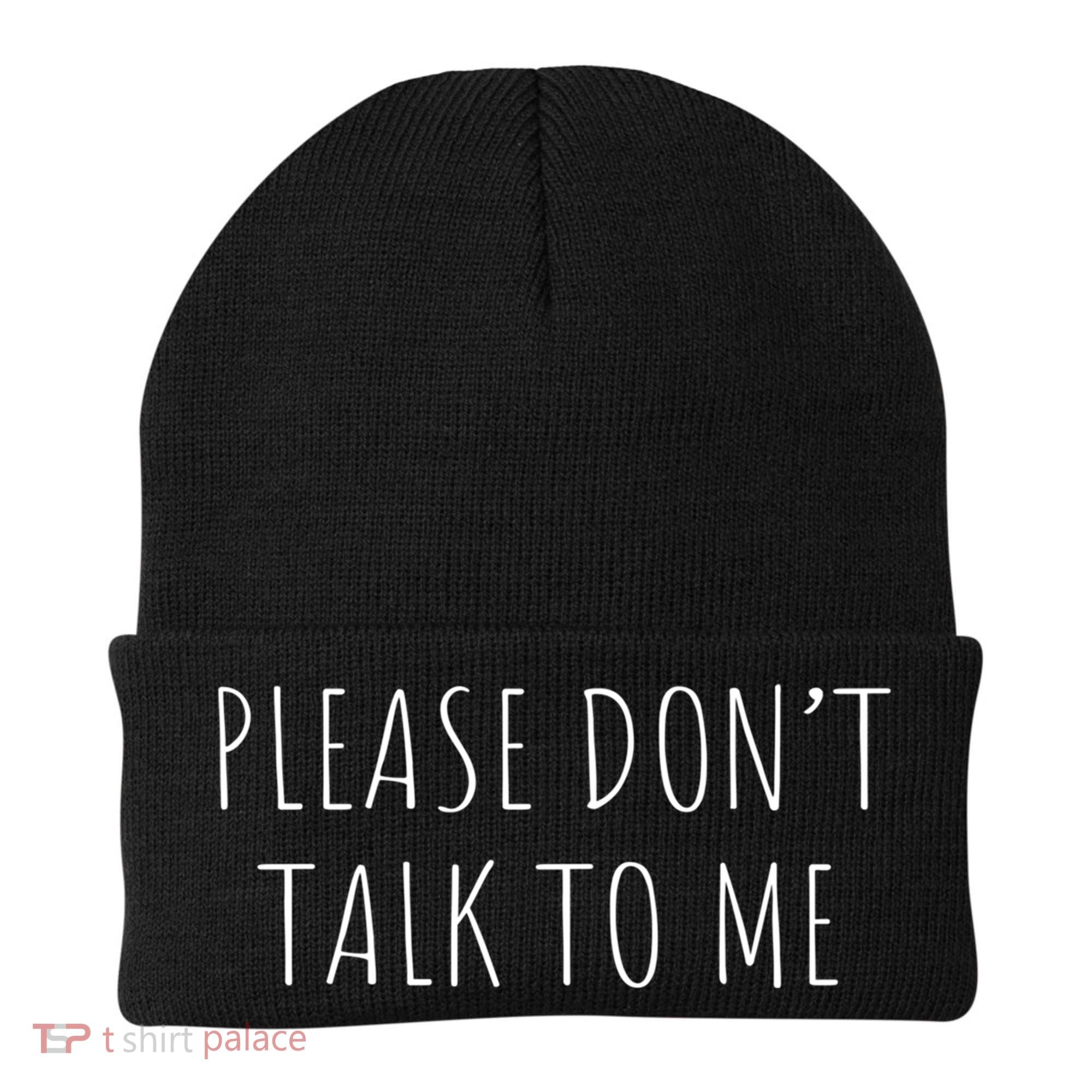 Please Don't Talk To Me Cool Gift Beanie
