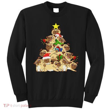 Pug Dogs Tree Christmas Sweater Xmas Pet Animal Dog Gifts Sweatshirt