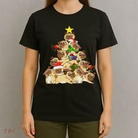 Pug Dogs Tree Christmas Sweater Xmas Pet Animal Dog Gifts T-Shirt thumb 4