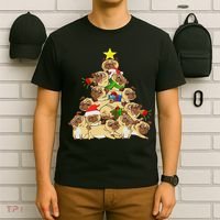 Pug Dogs Tree Christmas Sweater Xmas Pet Animal Dog Gifts T-Shirt thumb 6