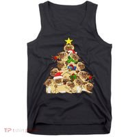 Pug Dogs Tree Christmas Sweater Xmas Pet Animal Dog Gifts Tank Top thumb 0