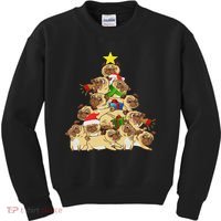 Pug Dogs Tree Christmas Sweater Xmas Pet Animal Dog Gifts Kids Sweatshirt thumb 0