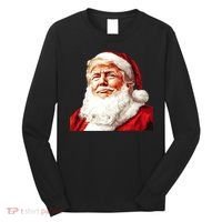 President Donald Trump Santa Claus Long Sleeve Shirt thumb 0