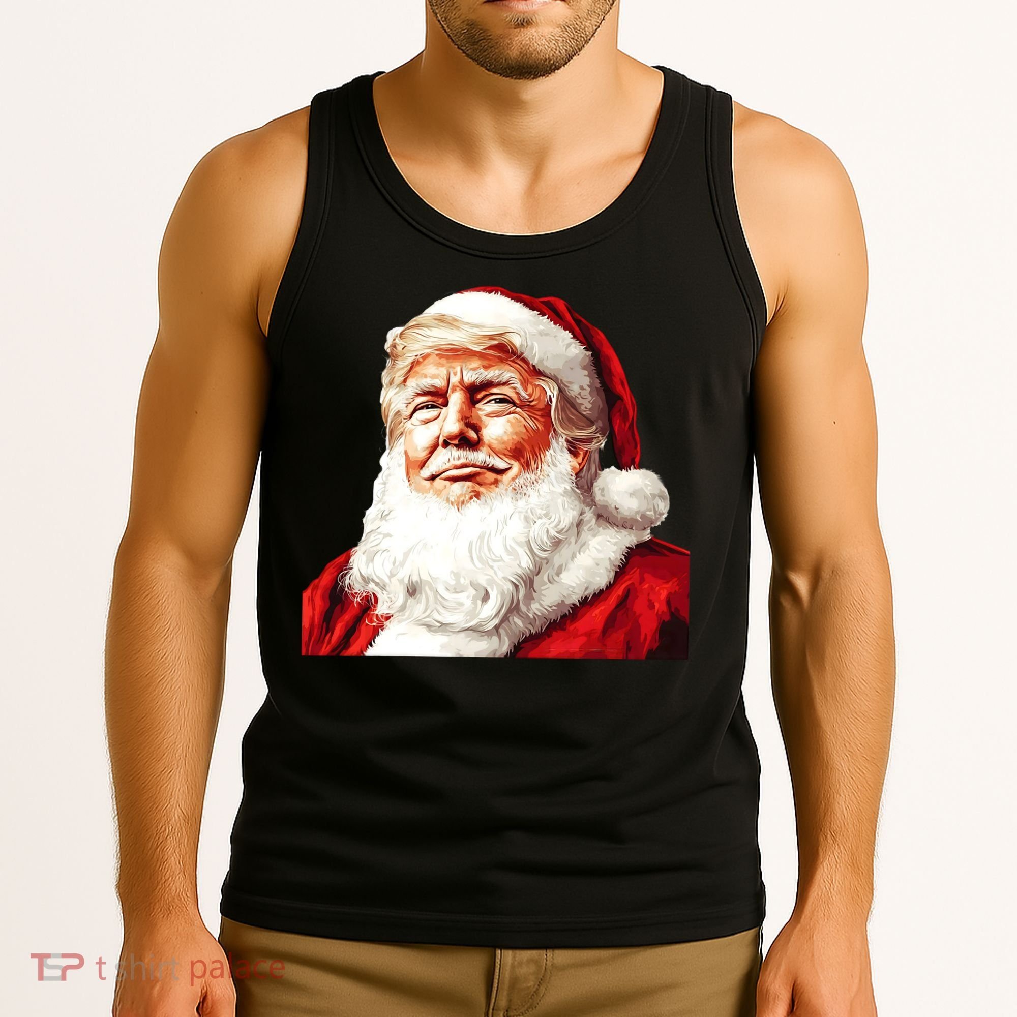 President Donald Trump Santa Claus Tank Top
