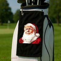 President Donald Trump Santa Claus Golf Towel thumb 2
