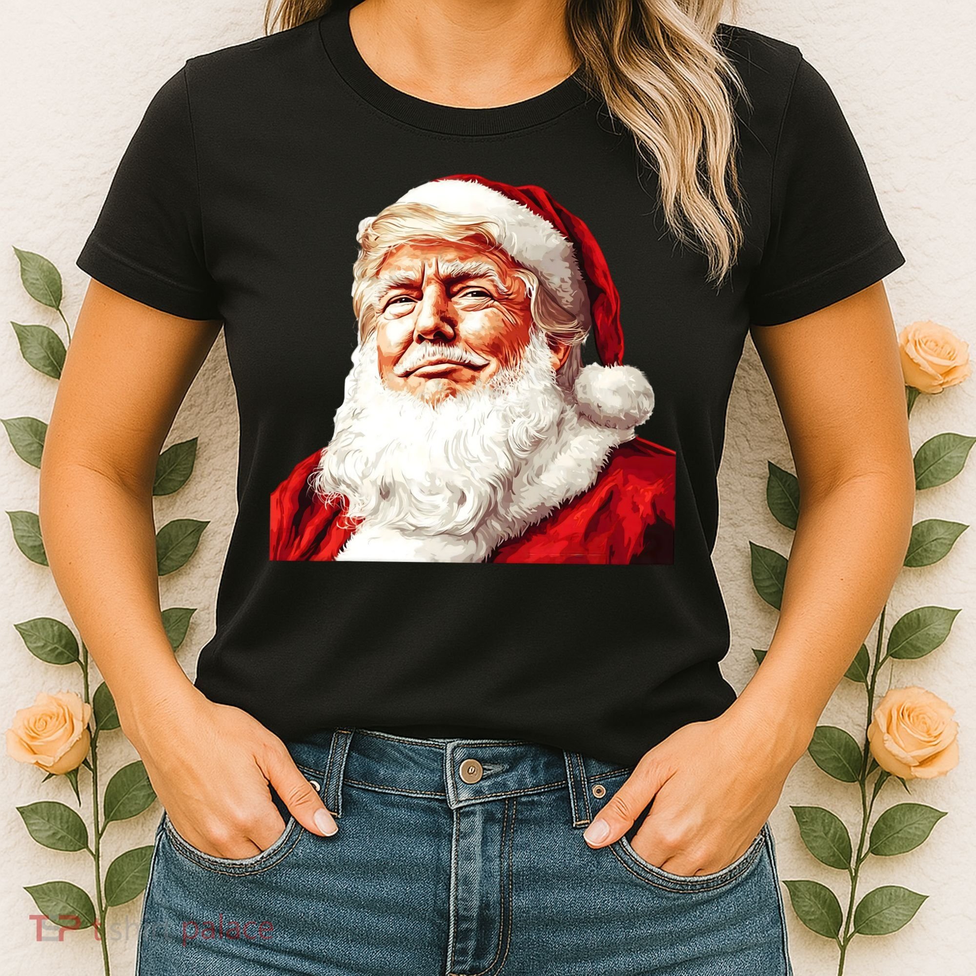 President Donald Trump Santa Claus Women's T-Shirt