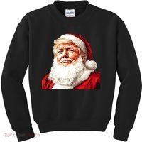 President Donald Trump Santa Claus Kids Sweatshirt thumb 0