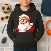 President Donald Trump Santa Claus Kids Hoodie thumb 2