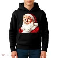 President Donald Trump Santa Claus Kids Hoodie thumb 4