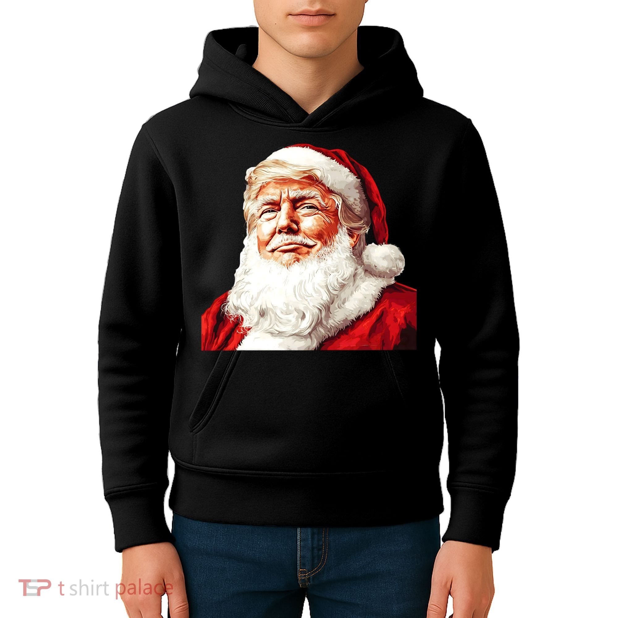 President Donald Trump Santa Claus Kids Hoodie
