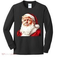 President Donald Trump Santa Claus Kids Long Sleeve Shirt thumb 0