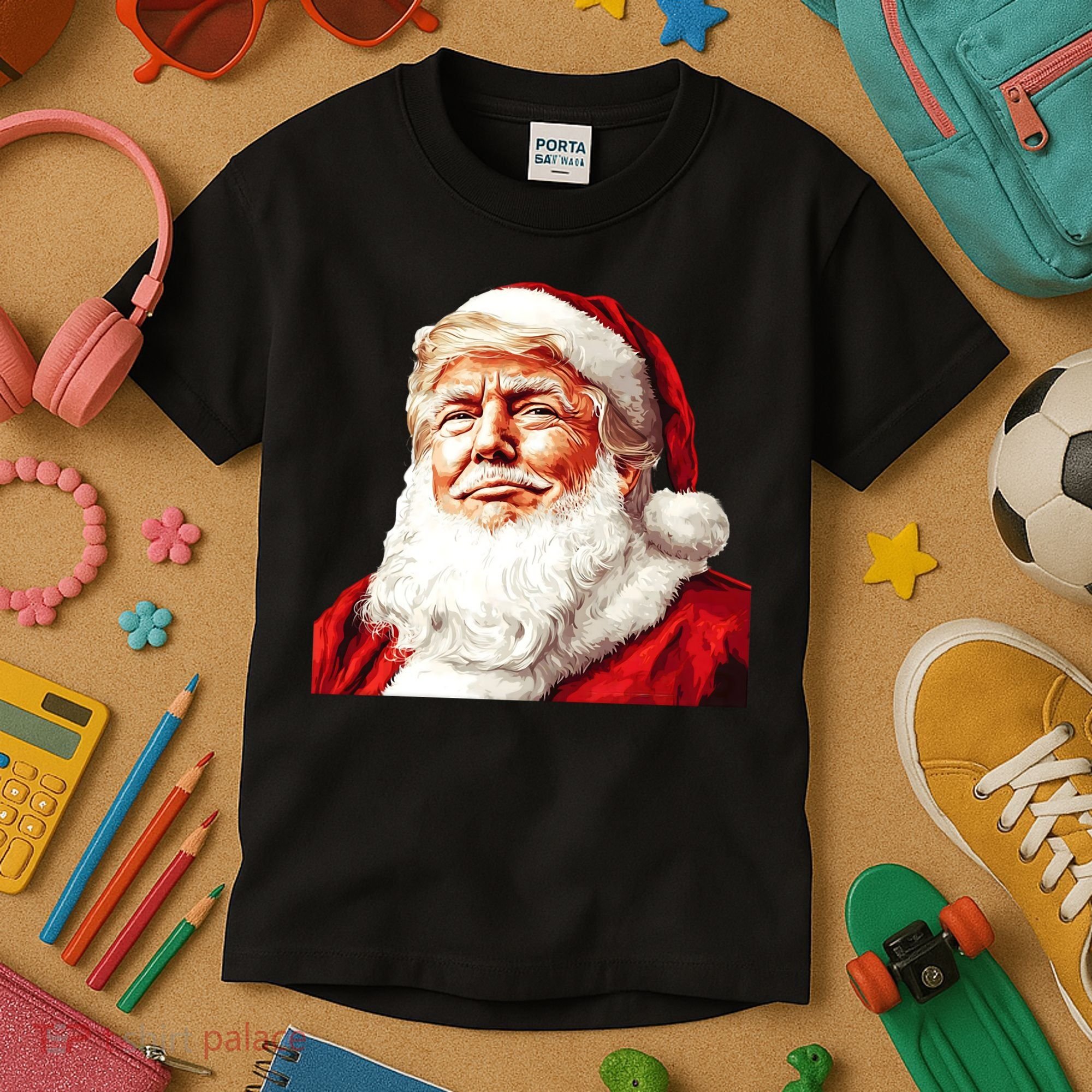 President Donald Trump Santa Claus Kids T-Shirt