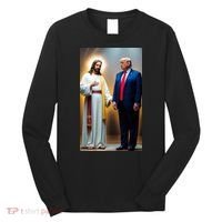 Pro Donald Trump Jesus Christianity Long Sleeve Shirt thumb 0