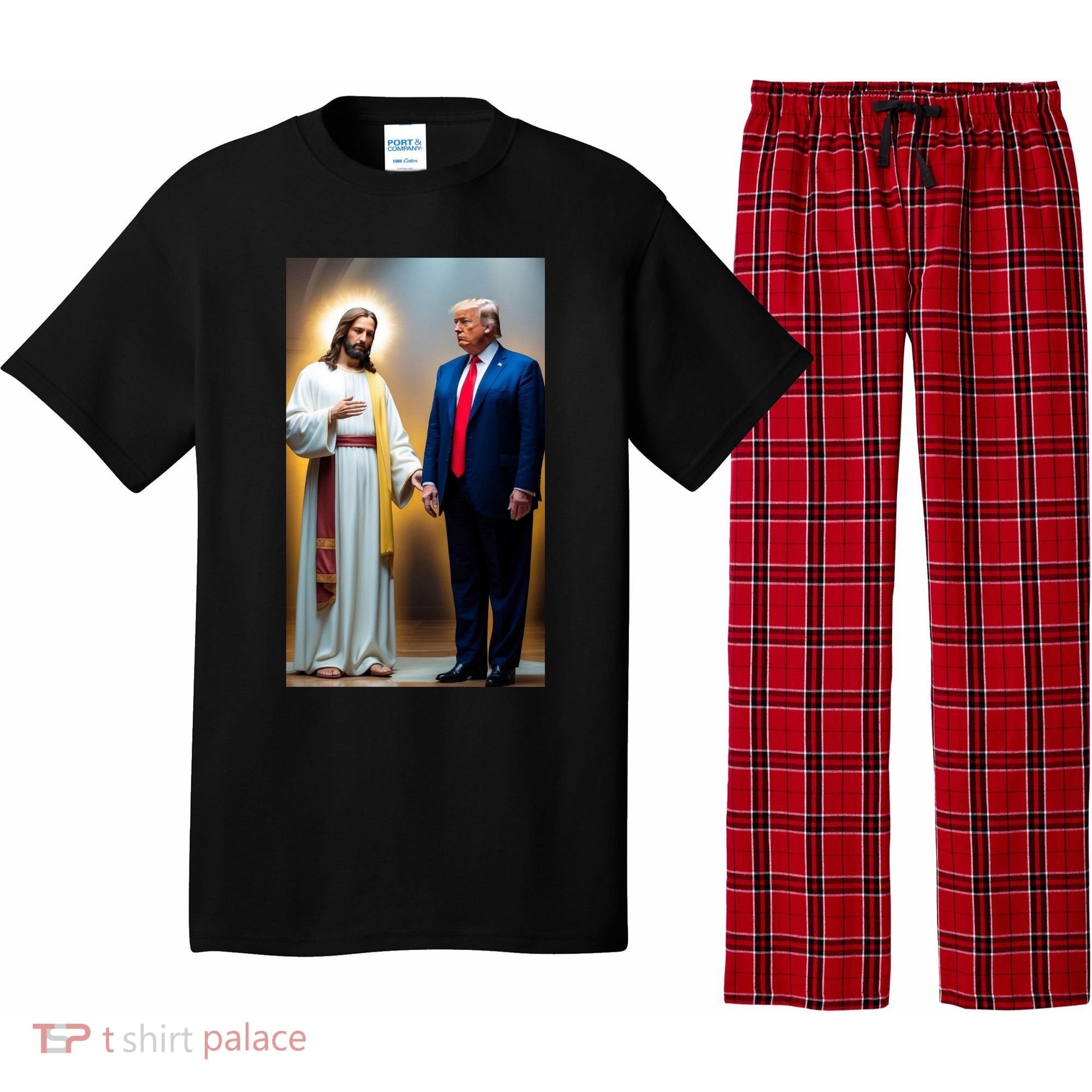 Pro Donald Trump Jesus Christianity Pajama Set