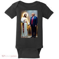 Pro Donald Trump Jesus Christianity Baby Bodysuit thumb 0