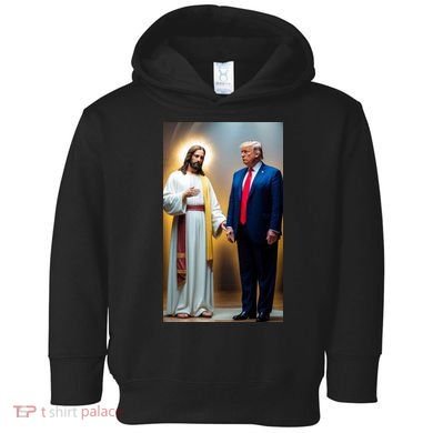 Pro Donald Trump Jesus Christianity Toddler Hoodie