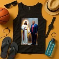 Pro Donald Trump Jesus Christianity Tank Top thumb 4